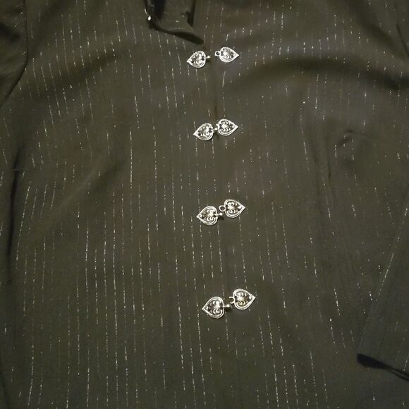 Vintage R & M Richard's Ladies pinstriped jacket/blazer black - Picture 2 of 12